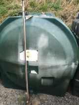 This tank in surrey has split due to the sun shining directly on it.